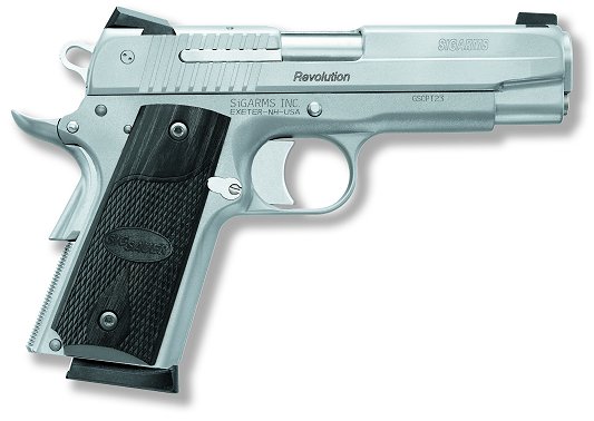Sig 1911 RCS Pistol 1911CO45TSSRCS, 45 ACP, 4.2 in, Wood Grip, Two-Tone Finish, Night Sights, 7 Rd