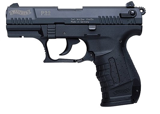 Walther P22 Semi-Auto Pistol WAP22003, 22 LR, 3.4", Polymer Grip, Black Finish, 10 Rd