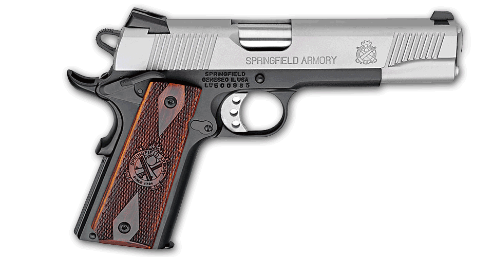 Springfield Service Lightweight Pistol PX9104LP, 45 ACP, 5", Cocobolo Wood Grip, Two-Tone Finish, Tritium Night Sights, 7 Rd