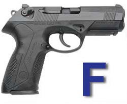Beretta Px4 Storm Double/Single Action Pistol JXF9F21, 9mm, 4", Polymer Grip, Black Matte Finish, 17 Rd