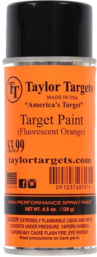 Taylor Targets Flourescent Orange Target Paint (PAINT) High Performance Spray Paint