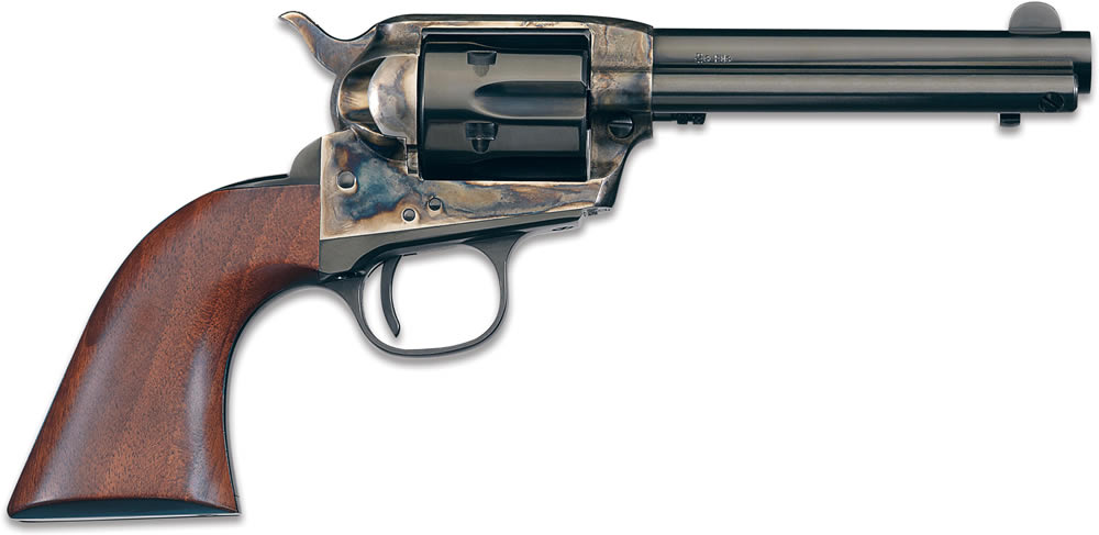 Uberti 1873 Cattleman Stallion Target Conversion Revolver U349881, .22 LR/Mag, 5 &frac12;, Walnut Grip, Blue Frame, Brass Backstrap