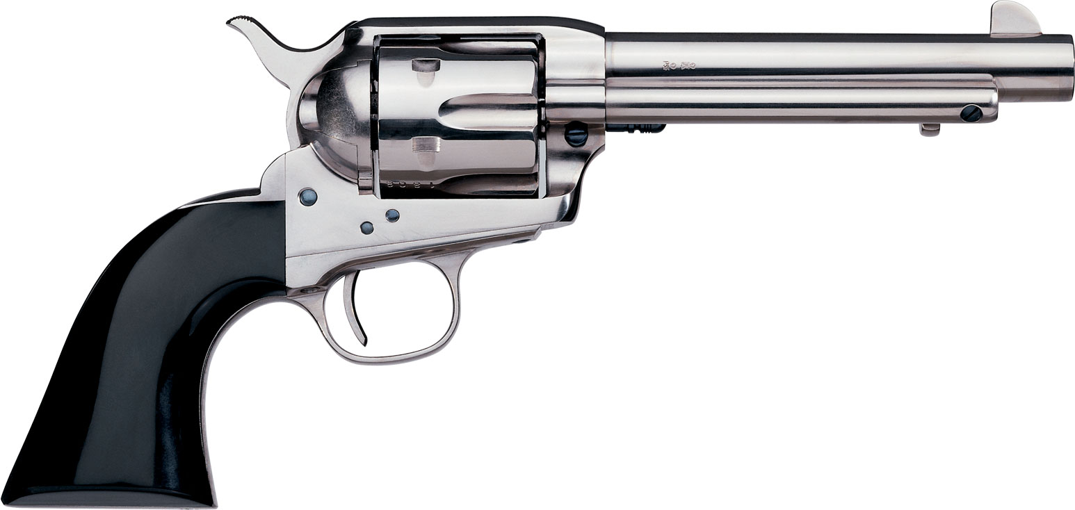 Uberti 1873 Cattleman Desperado Revolver U356031, 45 Colt, 5.5", Bison Horn-style Grip Stock, Nickel Finish