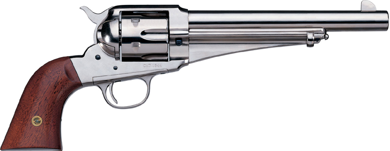 Uberti 1875 Army Outlaw Revolver U341515, 45 Colt, 7.5", Two Piece Walnut Stock, Nickel Finish
