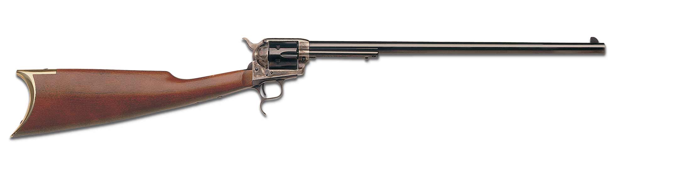 Uberti 1873 Cattleman Revolver Carbine U345190, 45 Colt, 18", Walnut Stock, Case Hardened Finish