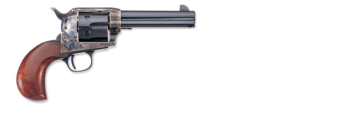 Uberti 1873 Cattleman NM Birds Head Steel Revolver U344730, 357 Magnum, 4.75", One Piece Walnut Stock, Case Hardened Finish