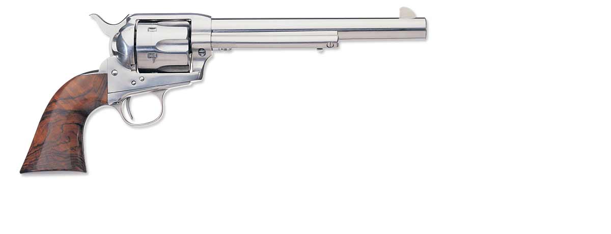Uberti 1873 Cattleman NM Steel Revolver U345029, 45 Colt, 7.5", One Piece Walnut Stock, Stainless Steel Finish