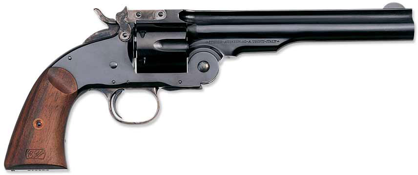 Uberti 1875 No. 3 2nd Model Top Break Revolver U348500, 45 Colt, 7", Two Piece Walnut Stock, Blued Finish