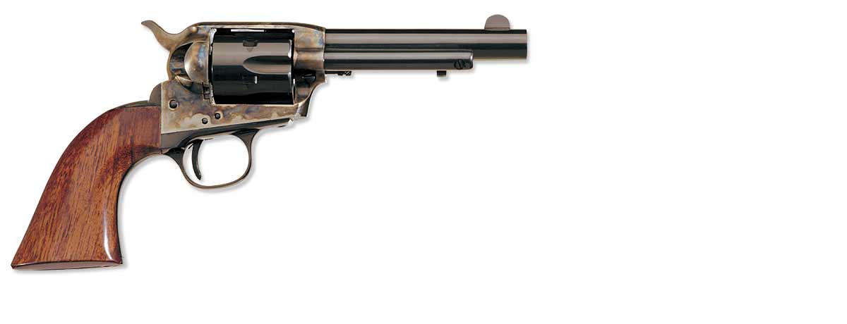Uberti 1873 Cattleman Stallion Target NM Brass Revolver U342980, 22 LR, 5.5", One Piece Walnut Stock, Brass Finish