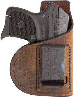 Versacarry Element IWB Right Hand Holster, Metal Clips, Subcompact, Distressed Brown Water Buffalo (32103)