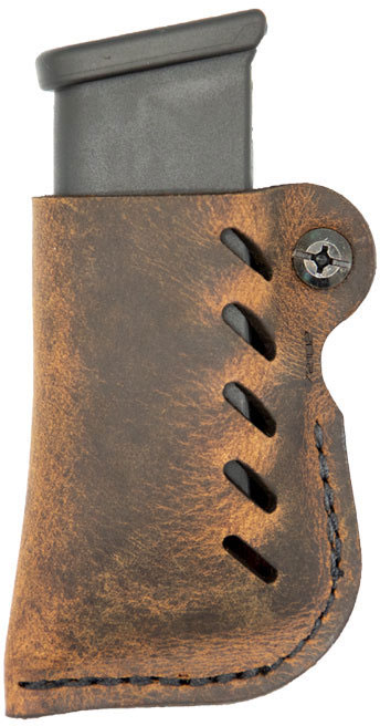 Versacarry Adjustable Single Stack Magazine Pouch, Distresed Brown (72101)