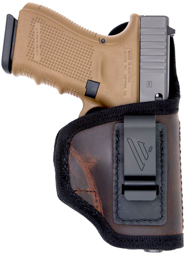 Versacarry Delta Carry IWB Left Hand Holster, Brown/Plush Padded Foam Hybrid, Raised Padded Back, Size 4 (DC2114L)