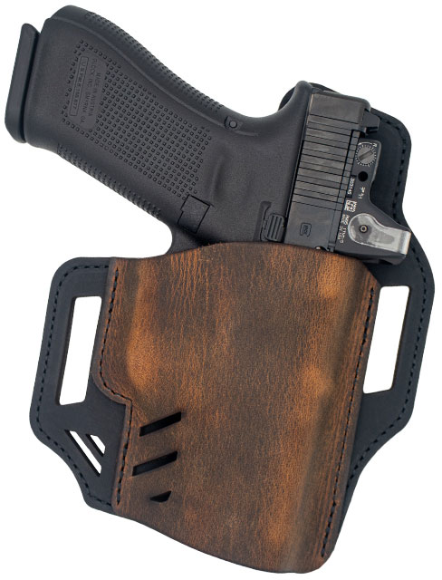 Versacarry Rough Rider Holster, Outside The Waistband, Water Buffalo Leather, Size 4 (RR1104)