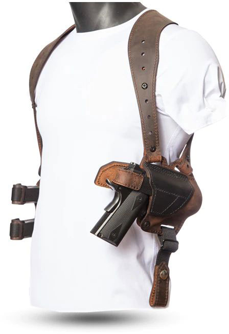 Versacarry Shoulder Holster w/Double Mag Pouch, Adjustable to Fit Most, Size 3 (SH3)