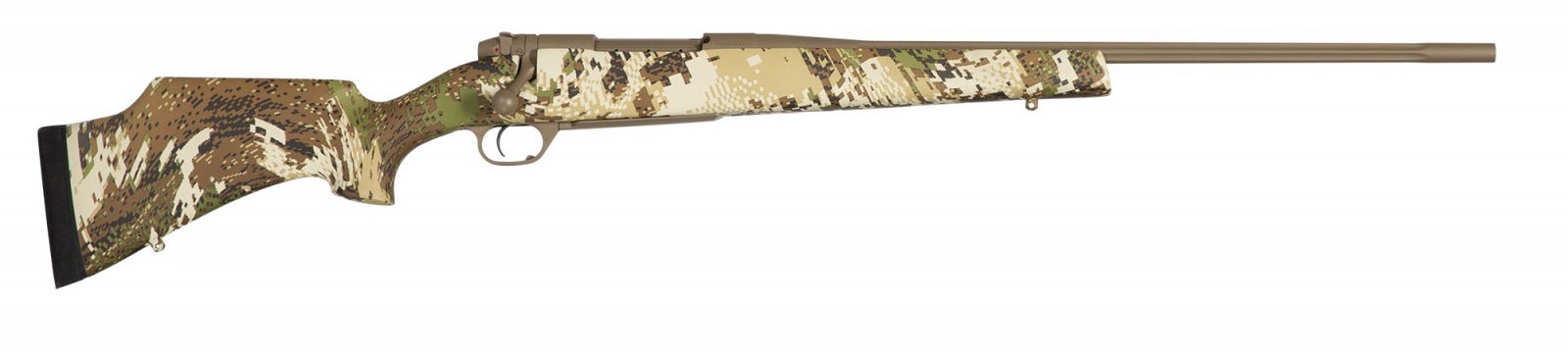 Weatherby Mark V Camilla Subalpine Rifle MCAS65CMR2O, 6.5 Creedmoor, 22", Gore Optifade Subalpine Camo Stock, FDE Cerakote Finish, 5 Rds