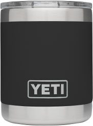 Yeti Rambler Lowball 10oz Stainless Steel Cup w/Lid, DuraCote Black (YRAM10BK)
