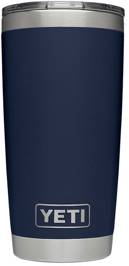 Yeti Rambler Tumbler 20oz Stainless Steel Cup, DuraCote Navy (YRAM20NV)