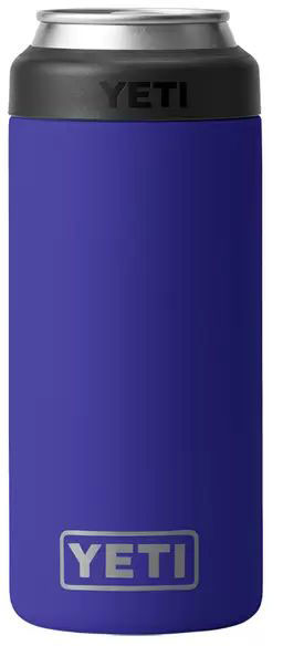 Yeti Rambler Colster Slim Stainless Steel Drink Insulator, Duracote Offshore Blue (21071500964)