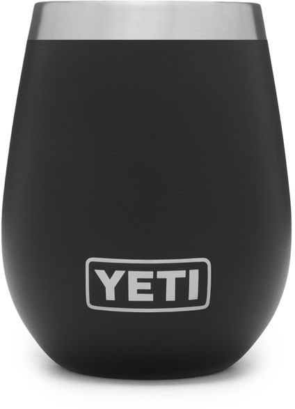 Yeti Rambler 10oz Stainless Steel Wine Tumbler, DuraCote Black (YRAMWINEBK)