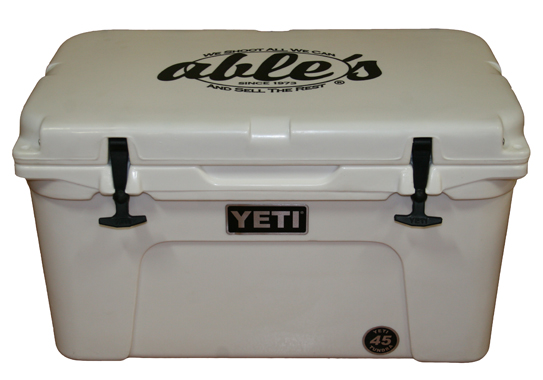 Yeti Tundra Series Cooler Featuring Ables Logo YT45WA, 45 Quarts, White