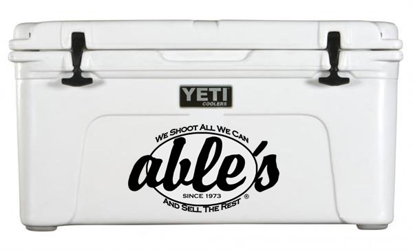Yeti Tundra Series Cooler Featuring Ables Logo YT75WA, 75 Quarts, White