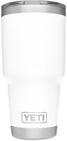 Yeti Rambler Tumbler 30 oz Stainless Steel Cup, DuraCote White (YRAM30W)
