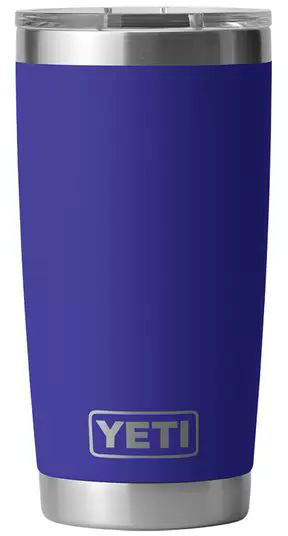 Yeti Rambler Tumbler 20oz Stainless Steel Cup, DuraCote Offshore Blue (21071500958)